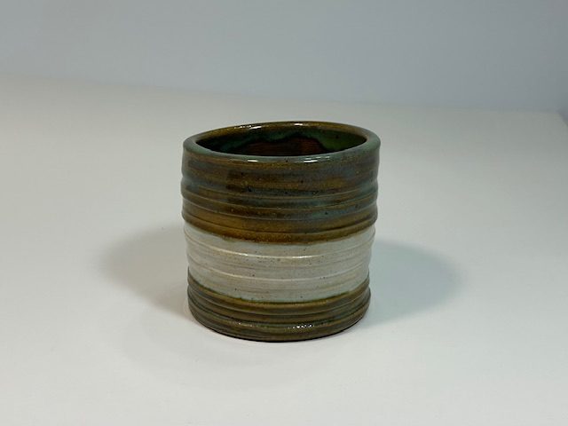 Two-tone glazed ceramic mug